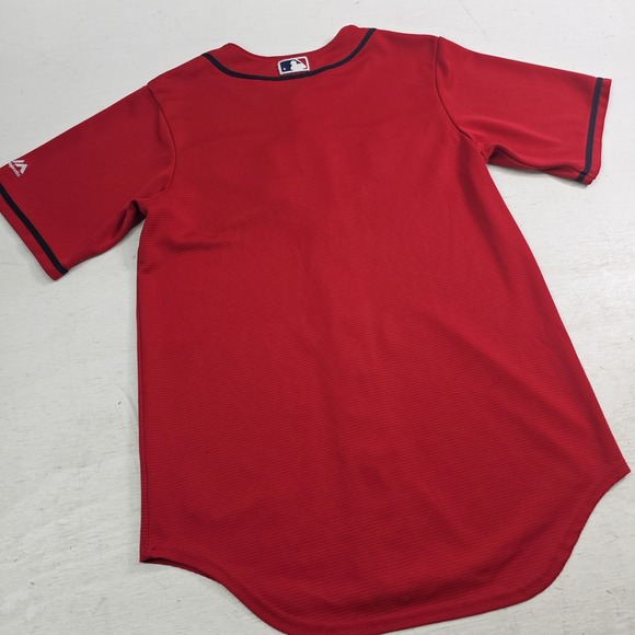 Atlanta Braves MLB Majestic Cool Base Red Blank Stitched Jersey Men's S EUC - Picture 8 of 10